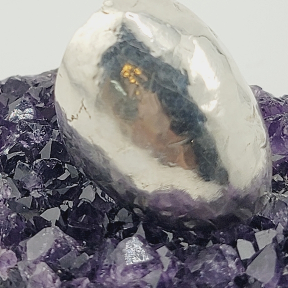 HOLLOW RING HAMMERED FOR TEXTURED HANDMADE IN STERLING SILVER METAL SIZE 6 - Picture 4 of 7